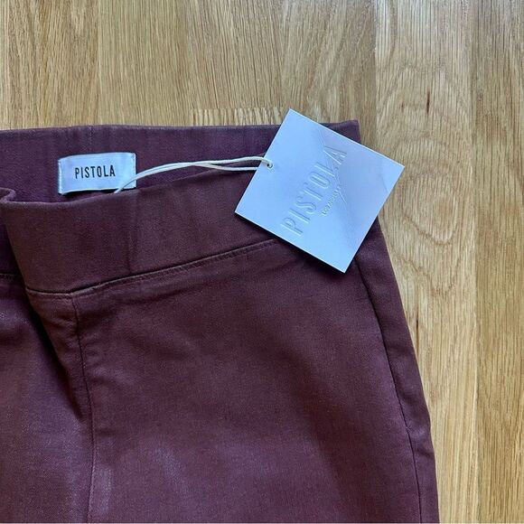 Pistola | pull-on coated denim in black cherry NWT - Picture 3 of 3